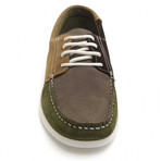 Quebramarcombi Nautical Shoe // Green + Brown + Taupe (Euro Size 40)