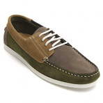 Quebramarcombi Nautical Shoe // Green + Brown + Taupe (Euro Size 41)