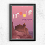 Tatooine Travel Poster // Star Wars (20"H X 16"W)