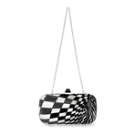 Judith Leiber // Women's Soap Dish Clutch Handbag // Black + Silver