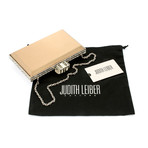Judith Leiber // Women's Coffered Rectangle Clutch Handbag // Champagne