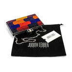 Judith Leiber // Women's Coffered Rectangle Clutch Handbag // Multicolor