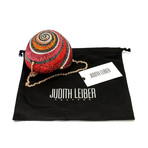 Judith Leiber // Women's Snail Shell Clutch Handbag // Red