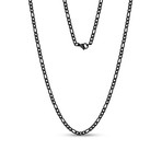 Figaro Link Necklace // 3.5mm // Black (20"L)