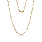 Figaro Link Necklace // 3.5mm // Gold Plated (20"L)