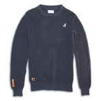 7 Gauge Combed Cotton Sweater // Navy (L)