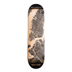 Engraved Skateboard Map // New York City, New York