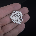 Valknut Symbol Pendant // Silver