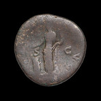 Huge Roman Bronze Coin of Hadrian // 117-138 AD
