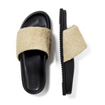 Dexter Shaggy Suede Slide // Beige + Black (UK: 7)