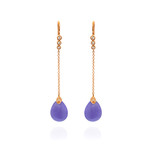 Mimi Milano Elizabeth 18k Rose Gold Diamond + Jade Earrings // Store Display