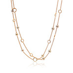 EN 18k Rose Gold + Pearl Necklace // 38" // Store Display