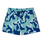 Camouflage X Mucho Classic Swim Shorts // Blue + Green (Small)