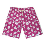 Lily Long Swim Shorts // Violet (Small)