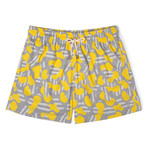 Dots X Mucho Classic Swim Shorts // Yellow + Black (Small)