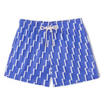 Geometric X Amelia Graham Classic Swim Shorts // Blue + White (Small)