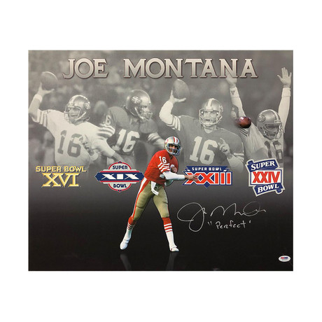 Joe Montana San Francisco 49ers // Perfect // Autographed Canvas