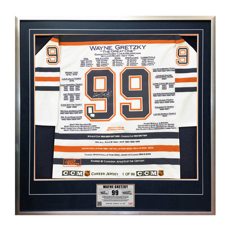 Wayne Gretzky // Edmonton Oilers // Autographed Career Jersey // #1 of 99
