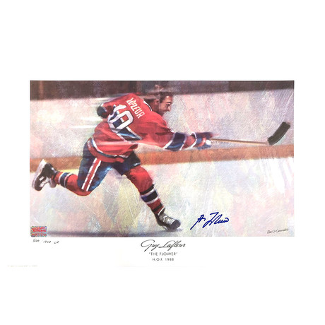Guy Lafleur Autographed Limited Edition Lithograph Montreal Canadiens 