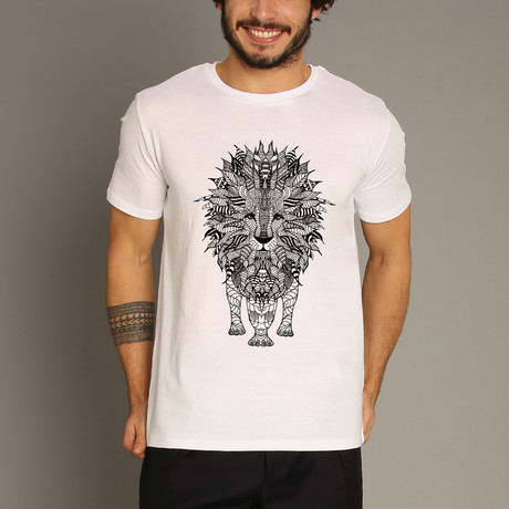 Graphic Lion T-Shirt // White (Small)