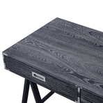 Dylan Writing Desk (Oak Finish + Black)