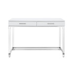 Jerome // 2 Drawers Writing Desk with Acrylic Legs (Black + Gold)