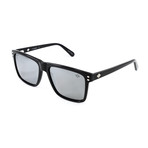 Men's Highland Polarized Sunglasses // Black + Gray Mirror
