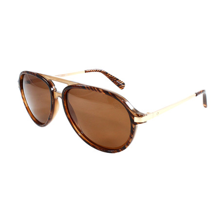Men's Oak IslandPM Polarized Sunglasses // Brown Horn + Gold