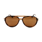 Men's Oak Island Polarized Sunglasses // Brown Horn + Gold