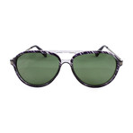 Men's Oak IslandPM Polarized Sunglasses // Black Horn + Green