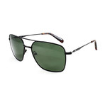 Men's Silver StrandPM Polarized Sunglasses // Black + Green