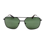 Men's Silver StrandPM Polarized Sunglasses // Black + Green