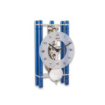 Mikal // Glass Dial + Arabic Numerals (Blue + Silver Pendulum)