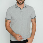 Andreas Contrasting Trim Polo // Gray (XS)