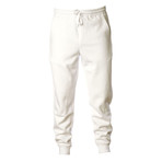 Pigment Dyed Fleece Sweatpants // White (S)