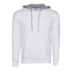 French Terry Two-Toned Pullover Hoodie // White + Heather Gray (L)
