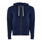 French Terry Zip Up Hoodie // Navy (M)