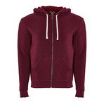 French Terry Zip Up Hoodie // Maroon (L)