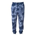 Pigment Tie Dye Fleece Sweatpants // Navy (S)