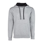 French Terry Two-Toned Pullover Hoodie // Heather Gray + Black (S)