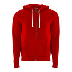 French Terry Zip Up Hoodie // Red (2XL)