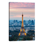 Eiffel Tower With La Defense In The Background, Paris, Ile-de-France, France // Matteo Colombo (18"W x 26"H x 1.5"D)