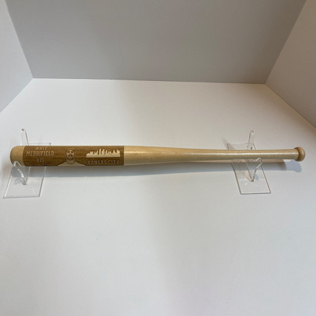 Laser Engraved Wood Mini Bat // MLB Player // Kansas City Royals - Whit Merrifield
