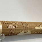 Laser Engraved Wood Mini Bat // MLB Player // New York Mets (Jacob deGrom)