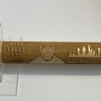 Laser Engraved Wood Mini Bat // MLB Player // Los Angeles Angels (Mike Trout)