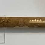 Laser Engraved Wood Mini Bat // MLB Player // Miami Marlins (Sixto Sanchez)