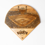 Laser Engraved Wood Plate // MLB Stadium // San Francisco Giants