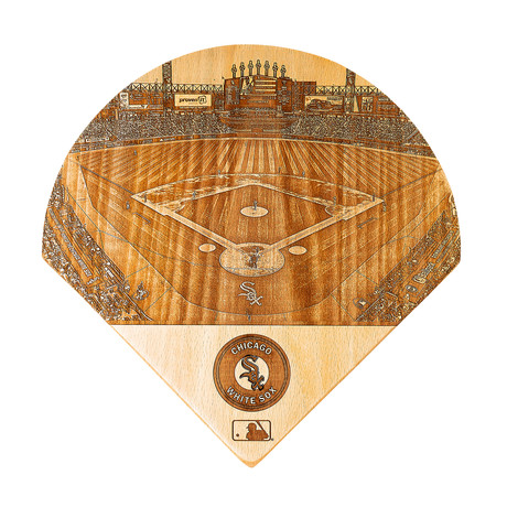 Laser Engraved Wood Plate // MLB Stadium // Chicago White Sox