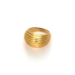 Lalique Vibrante 18k Yellow Gold Ring I // Ring Size 6.5 // Store Display