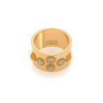 Lalique Petillante 18k Yellow Gold Diamond + Amber Ring // Ring Size 7.5 // Store Display